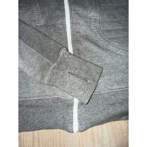 Lululemon Calm & Cozy full zip Jacket in heathered medium gray size 8 - Picture 9 of 12